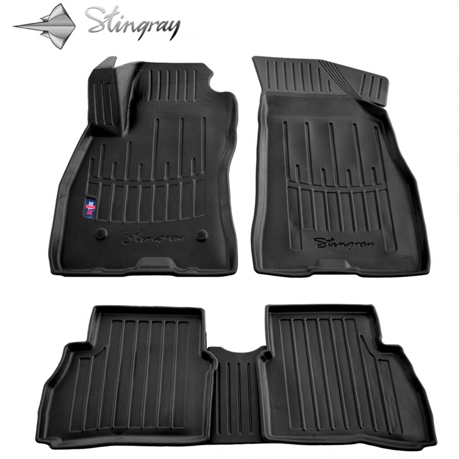 Guminiai 3D kilimėliai OPEL Combo D 2011-2018 (Juodos spalvos)