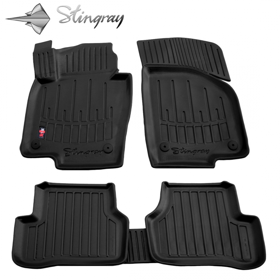 Guminiai 3D kilimėliai VOLKSWAGEN Passat B7 2010-2014 (Juodos spalvos)