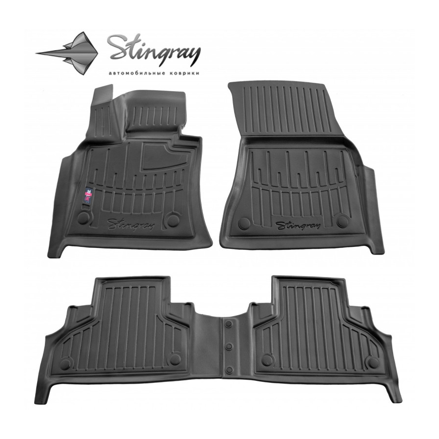 Guminiai 3D kilimėliai BMW X5 (F15) 2013-2018 (Juodos spalvos)