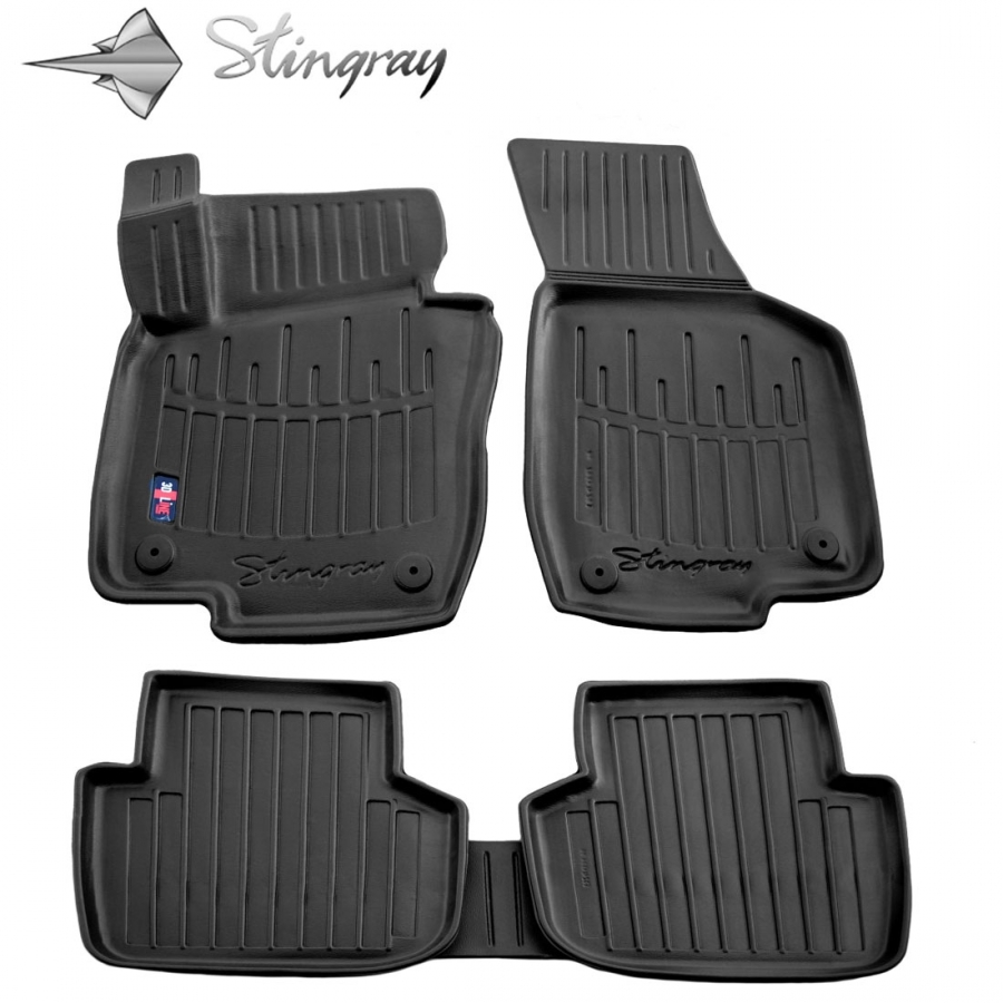 Guminiai 3D kilimėliai VOLKSWAGEN Passat B7 NMS USA 2011-2018 (Juodos spalvos)