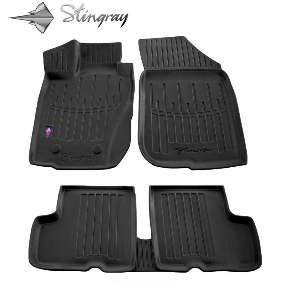 Guminiai 3D kilimėliai DACIA Duster 2010-2015 (Juodos spalvos)