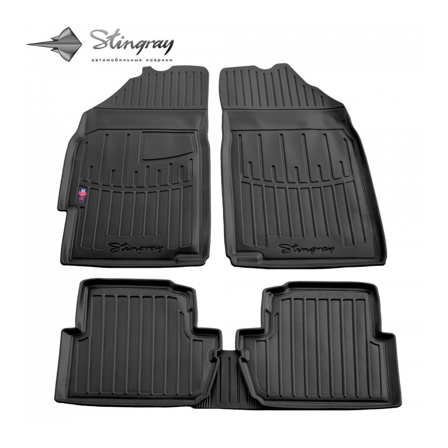 Guminiai 3D kilimėliai CHEVROLET Spark M300 2009-2015 (Juodos spalvos)