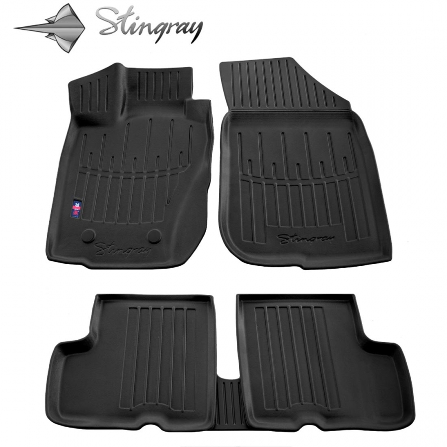 Guminiai 3D kilimėliai DACIA Duster 2015-2018 (Juodos spalvos)