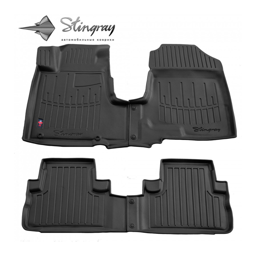 Guminiai 3D kilimėliai HONDA CR-V III 2006-2012 (Juodos spalvos)