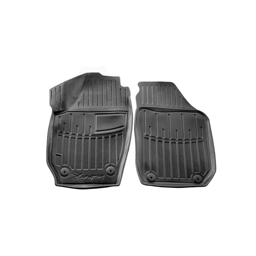 Guminiai 3D kilimėliai SKODA Praktik 2007-2014 (Priekiniai, Juodos spalvos)