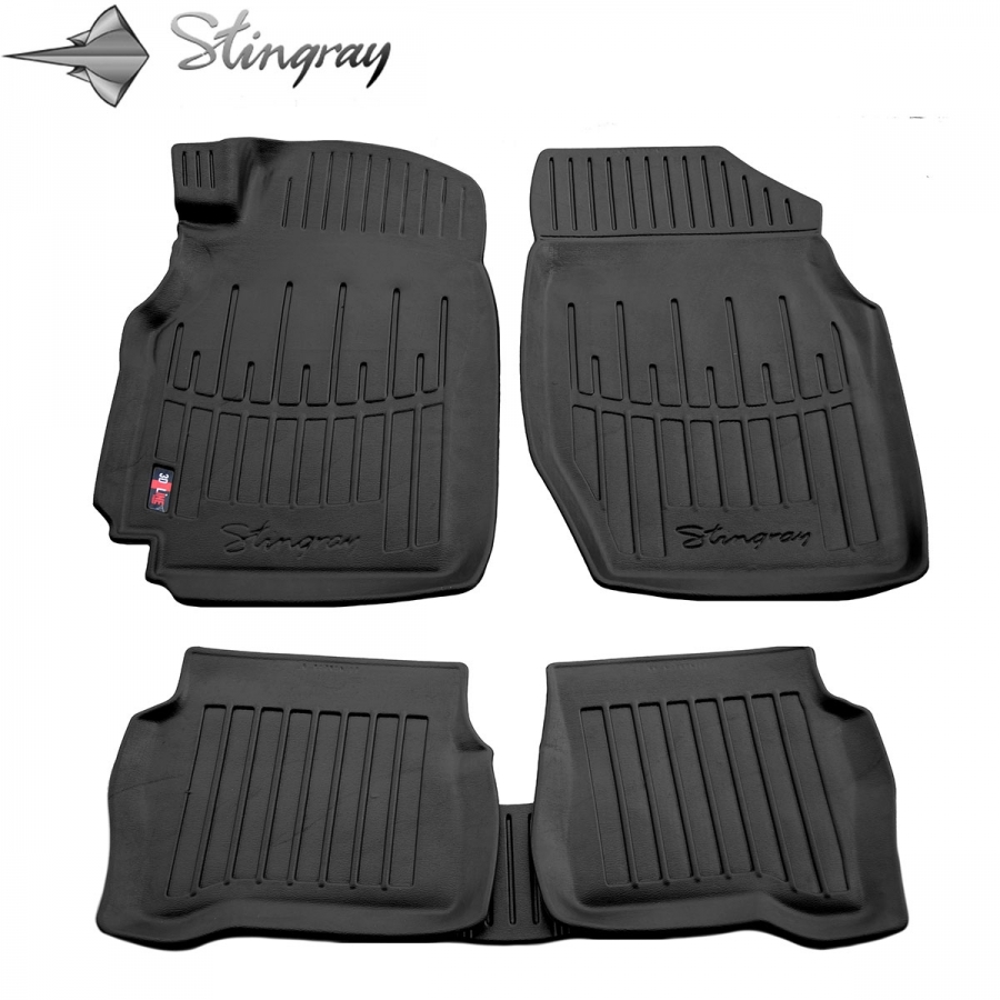 Guminiai 3D kilimėliai NISSAN Almera N16 2000-2006 (Juodos spalvos)