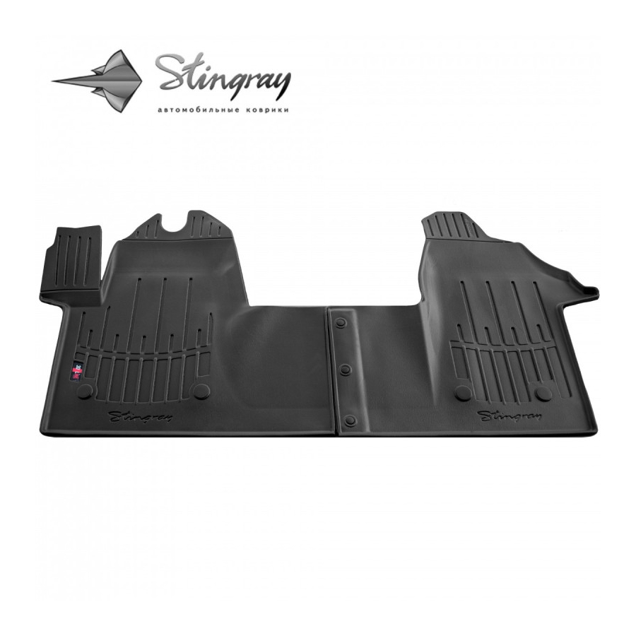 Guminiai 3D kilimėliai OPEL Movano B 2010-2021 (Priekiniai, Juodos spalvos)