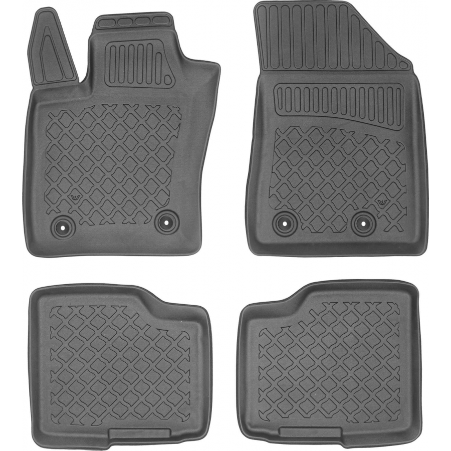 Guminiai (TPE) kilimėliai GuardLiner 3D JEEP Compass II (Benzinas/Dyzelis) 2017→ (Paaukštintais kraštais)