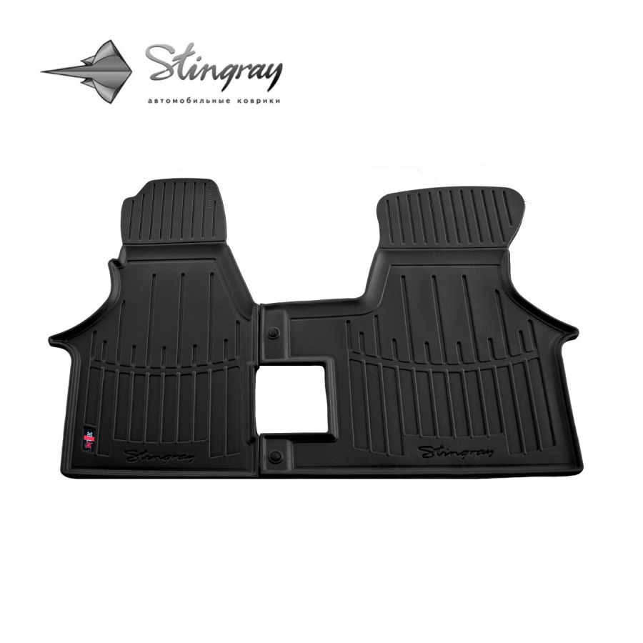 Guminiai 3D kilimėliai VOLKSWAGEN T4 1991-2003 (Priekiniai, Juodos spalvos)