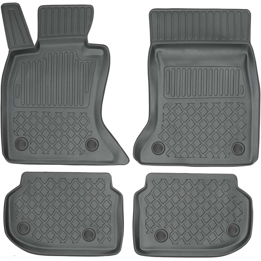 Guminiai (TPE) kilimėliai GuardLiner 3D BMW 5 (F10) Sedan xDrive 2010-2013 (Atstumas tarp priekinių sėdynių bėgelių 415mm, Paaukštintais kraštais)
