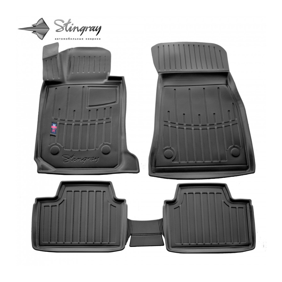 Guminiai 3D kilimėliai BMW 3 Sedan F30 2011-2019 (Juodos spalvos)