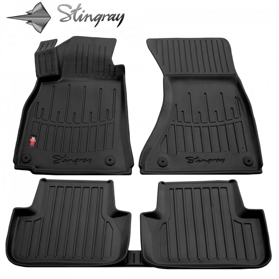 Guminiai 3D kilimėliai AUDI A4 B8 2007-2015 (Juodos spalvos)