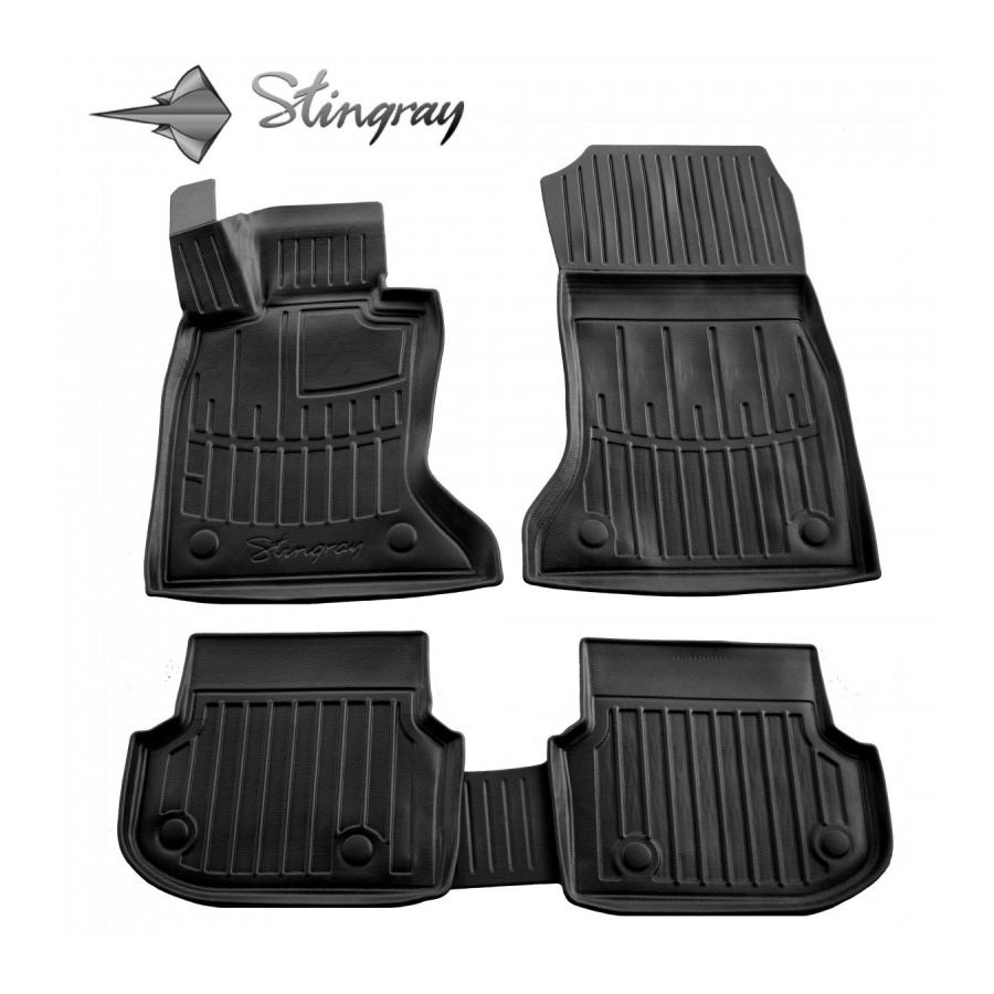 Guminiai 3D kilimėliai BMW 5 (F10) (Sedan) 2010-2013 (Juodos spalvos)