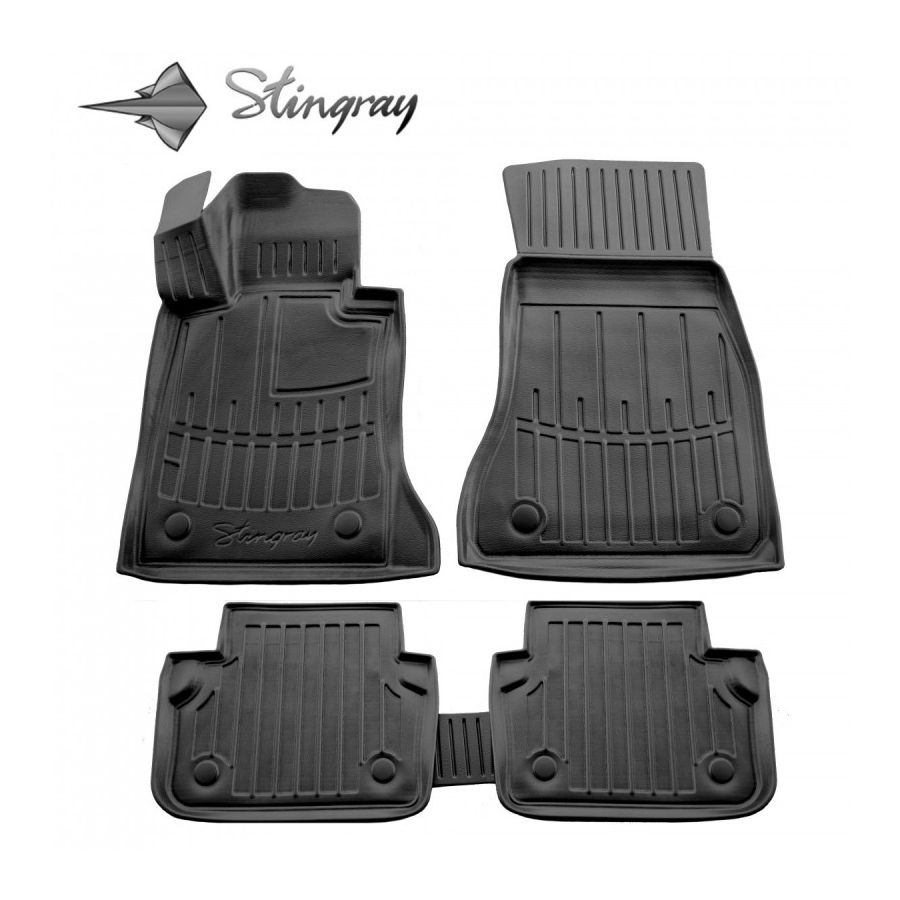 Guminiai 3D kilimėliai BMW 5 (G30) (Sedan) 2017-2023 (Juodos spalvos)