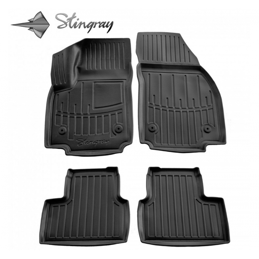 Guminiai 3D kilimėliai OPEL Meriva B 2010-2017 (Juodos spalvos)