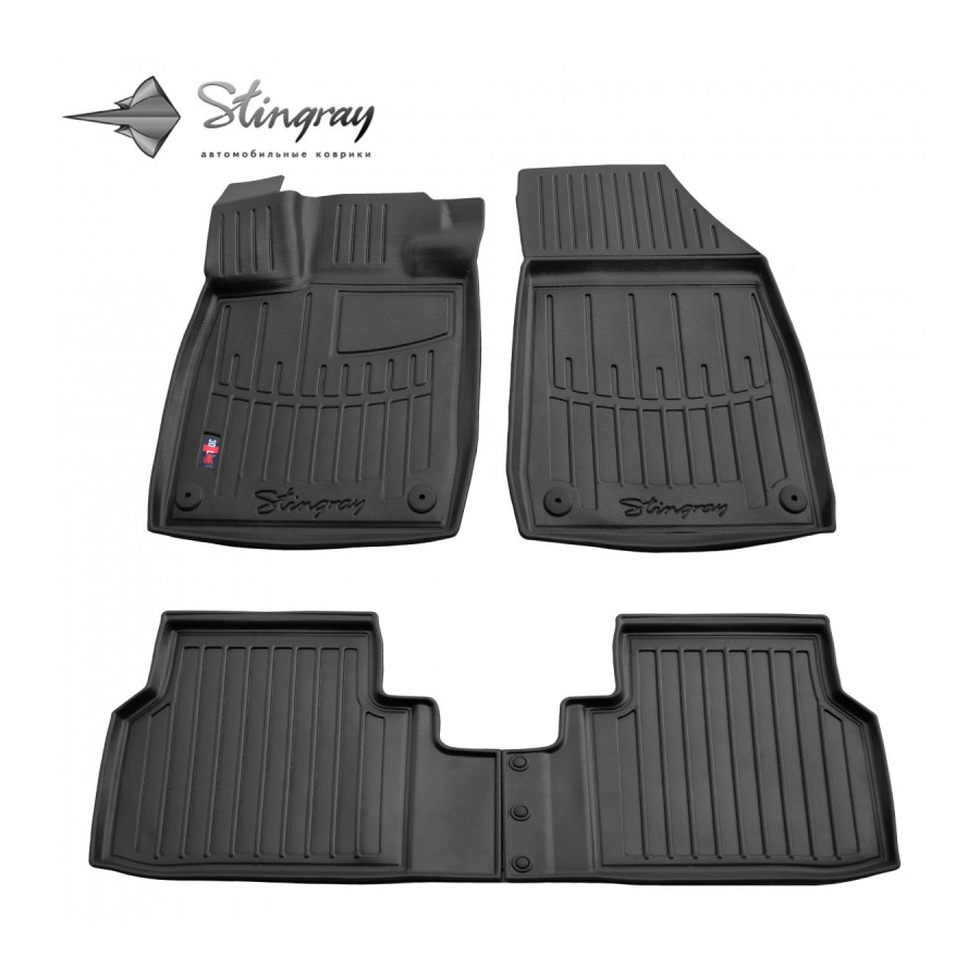 Guminiai 3D kilimėliai SKODA Enyaq iV 2020→ (Juodos spalvos)