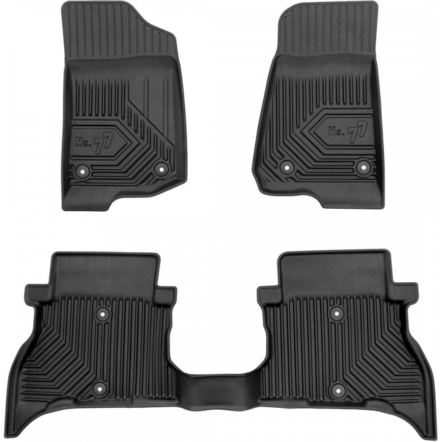 Guminiai kilimėliai No.77 JEEP Wrangler (4XE) 2021→ (Su borteliais)