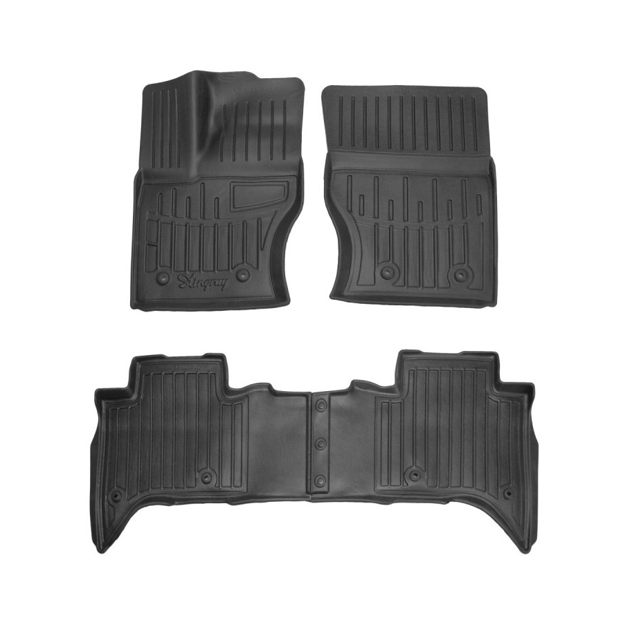 Guminiai 3D kilimėliai LAND ROVER Range Rover IV (L405) 2012-2023 (Juodos spalvos)