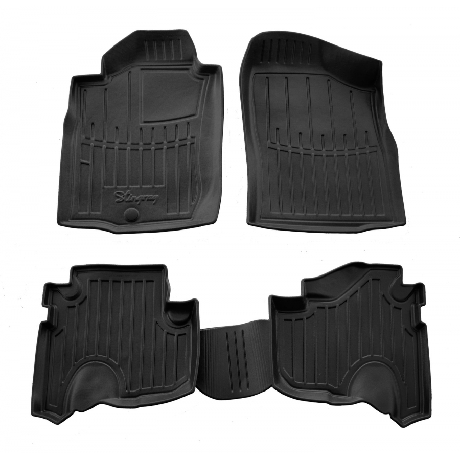 Guminiai 3D kilimėliai TOYOTA Land Cruiser Prado (J90) (3 durų) 1996-2002 (Juodos spalvos)