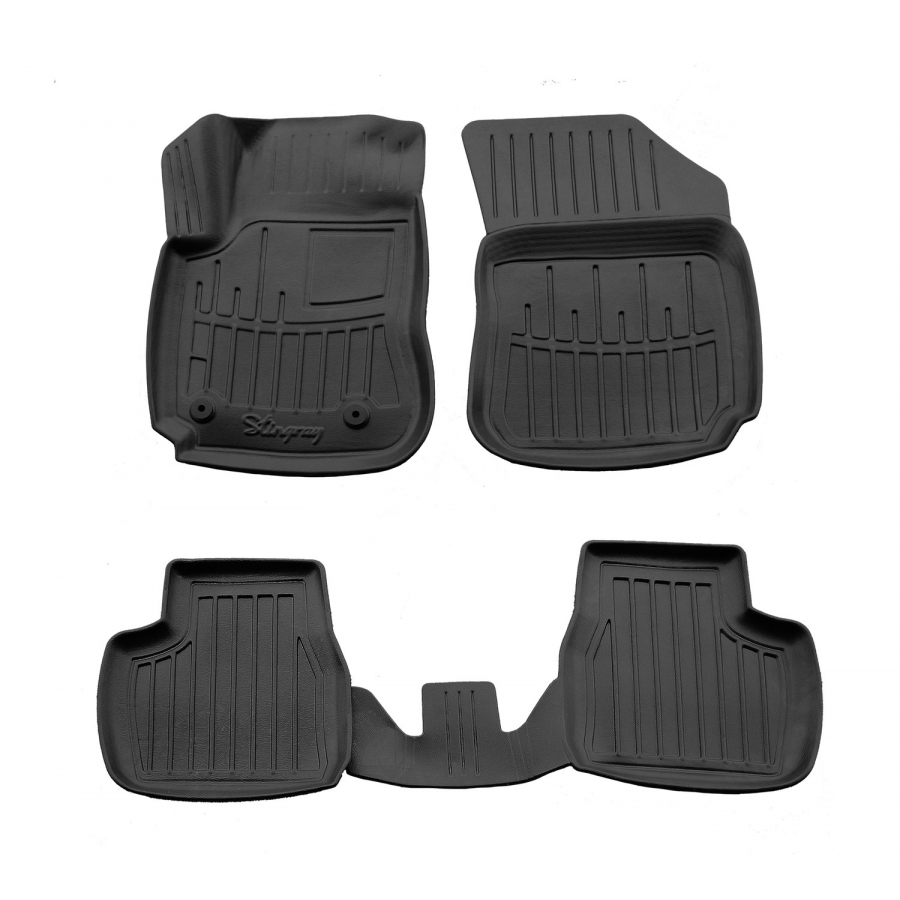 Guminiai 3D kilimėliai CITROEN C4 Cactus 2014-2020 (Juodos spalvos)