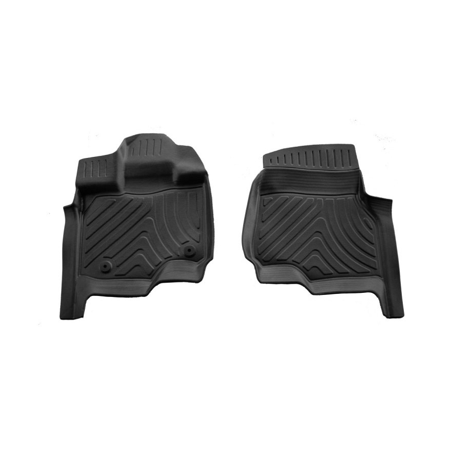 Guminiai 3D kilimėliai FORD F-150 Crew Cab 2014-2021 (Priekiniai, Juodos spalvos)