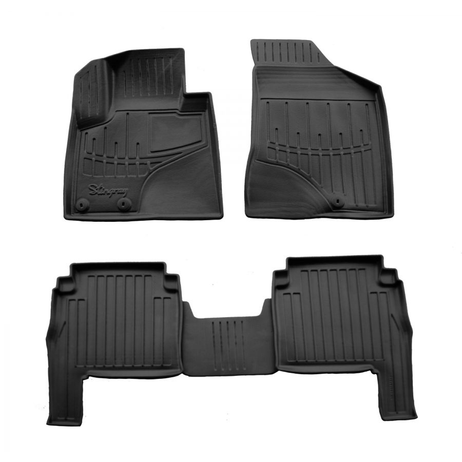 Guminiai 3D kilimėliai HYUNDAI Santa Fe II (CM) 2010-2012 (Juodos spalvos)