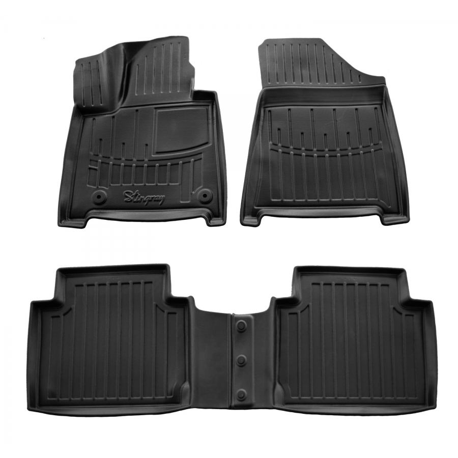 Guminiai 3D kilimėliai HYUNDAI Santa Fe V (MX5) 2024→ (Juodos spalvos)