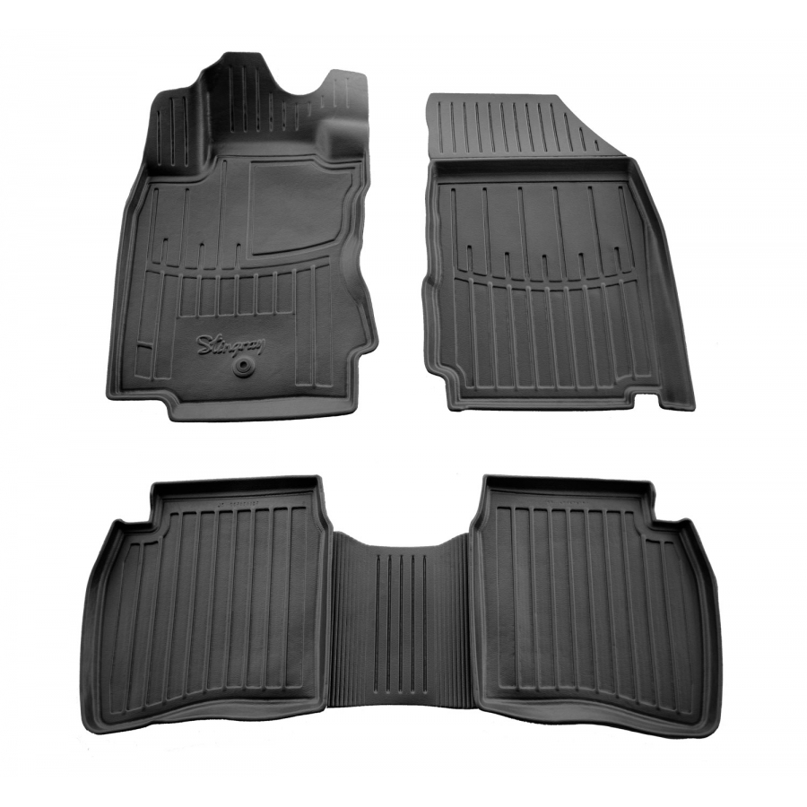 Guminiai 3D kilimėliai NISSAN Note (E11) 2004-2013 (Juodos spalvos)