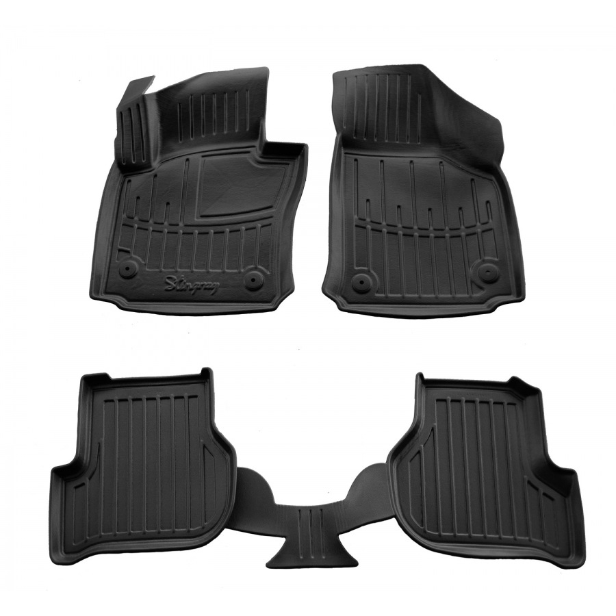 Guminiai 3D kilimėliai SEAT Leon II (1P) 2005-2012 (Juodos spalvos)