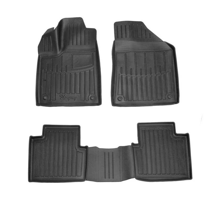 Guminiai 3D kilimėliai CHRYSLER 200 II 2014-2017 (Juodos spalvos)
