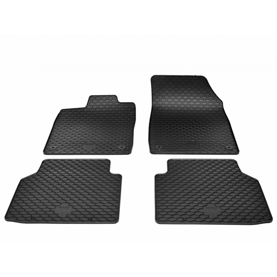 Guminiai kilimėliai SKODA Enyaq iV 2021→ (Su originaliais tvirtinimais, Juodos spalvos)