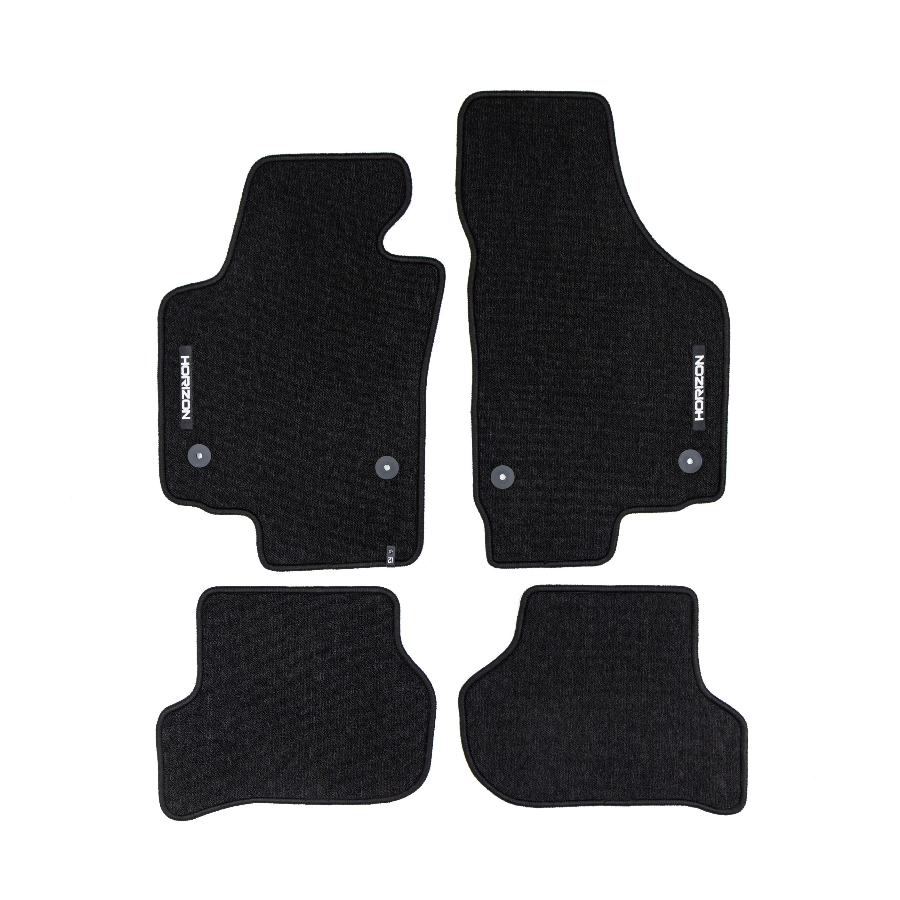 Veliūriniai HORIZON kilimėliai SEAT Altea Freetrack 2004-2015 (Juodos spalvos)