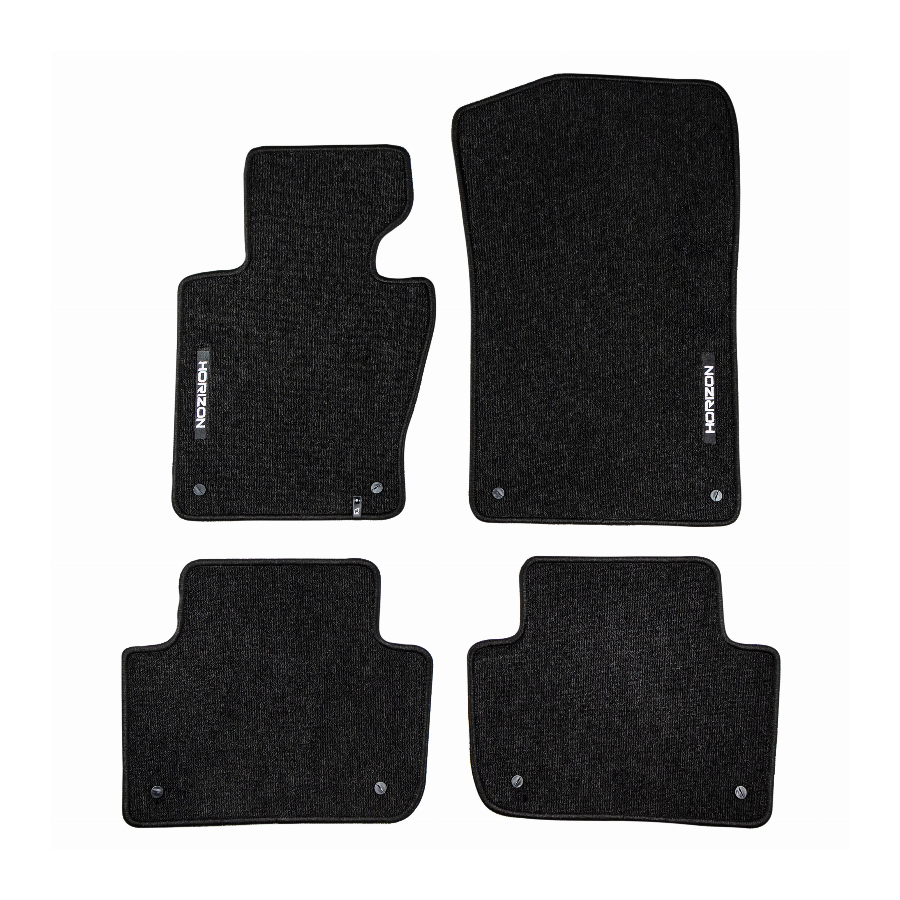 Veliūriniai HORIZON kilimėliai BMW X3 (E83) 2003-2010 (Juodos spalvos)