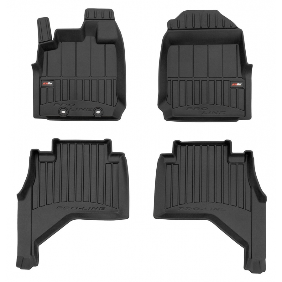 Guminiai kilimėliai Pro-Line 3D ISUZU D-Max (4 durų, Dviguba kabina) 2019→ (Aukštu borteliu)