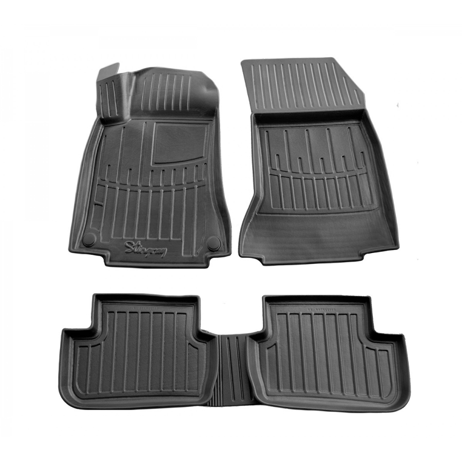 Guminiai 3D kilimėliai MERCEDES BENZ B-Klasė (W246) 2011-2018 (Juodos spalvos)