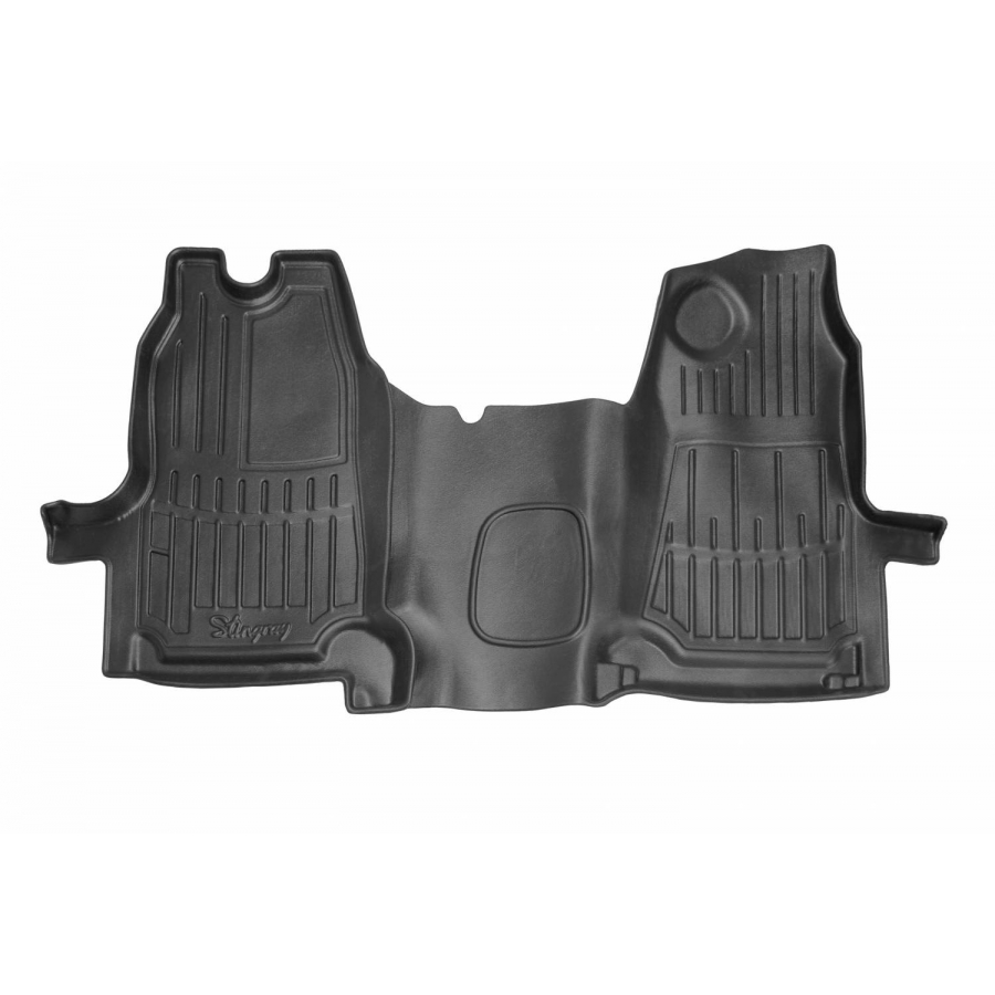 Guminiai 3D kilimėliai FORD Transit 2000-2006 (Priekiniai, Juodos spalvos)