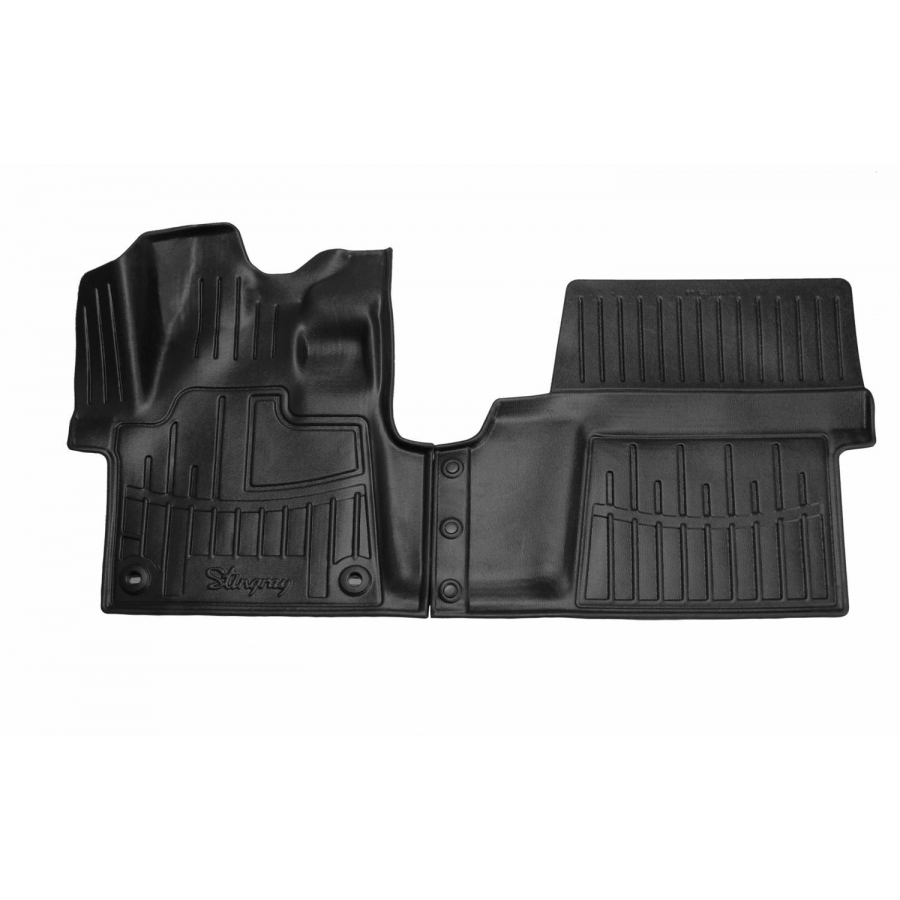 Guminiai 3D kilimėliai TOYOTA ProAce Verso II 2016→ (Priekiniai 1+1, Juodos spalvos)
