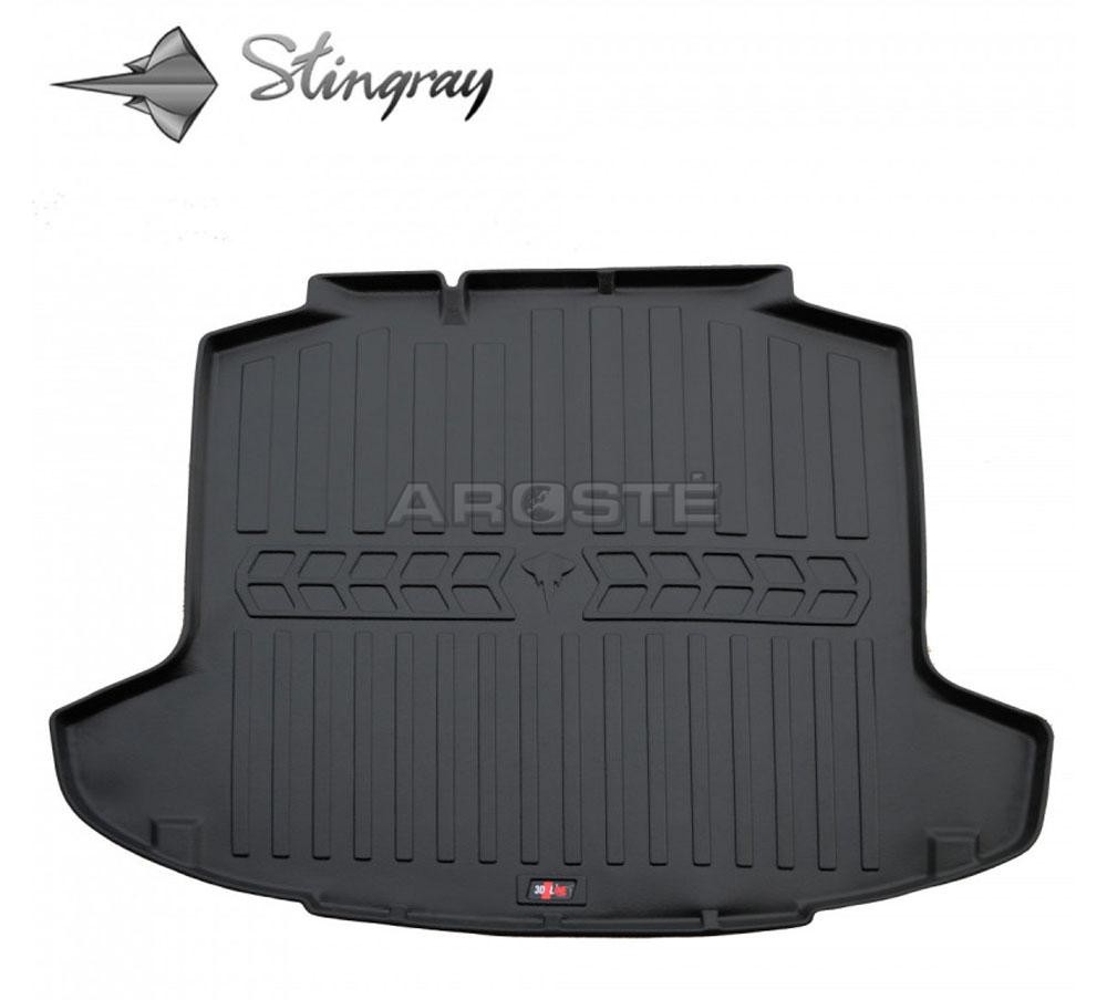 Guminis bagažinės kilimėlis SKODA Rapid 2012-2019  (liftback) black /6020111