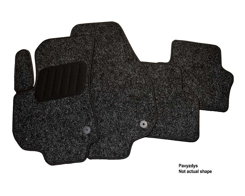 Kilimėliai ARS Toyota Yaris / 2011-2018 - Dangos tipas   1051 - juoda /apsiūta juostele