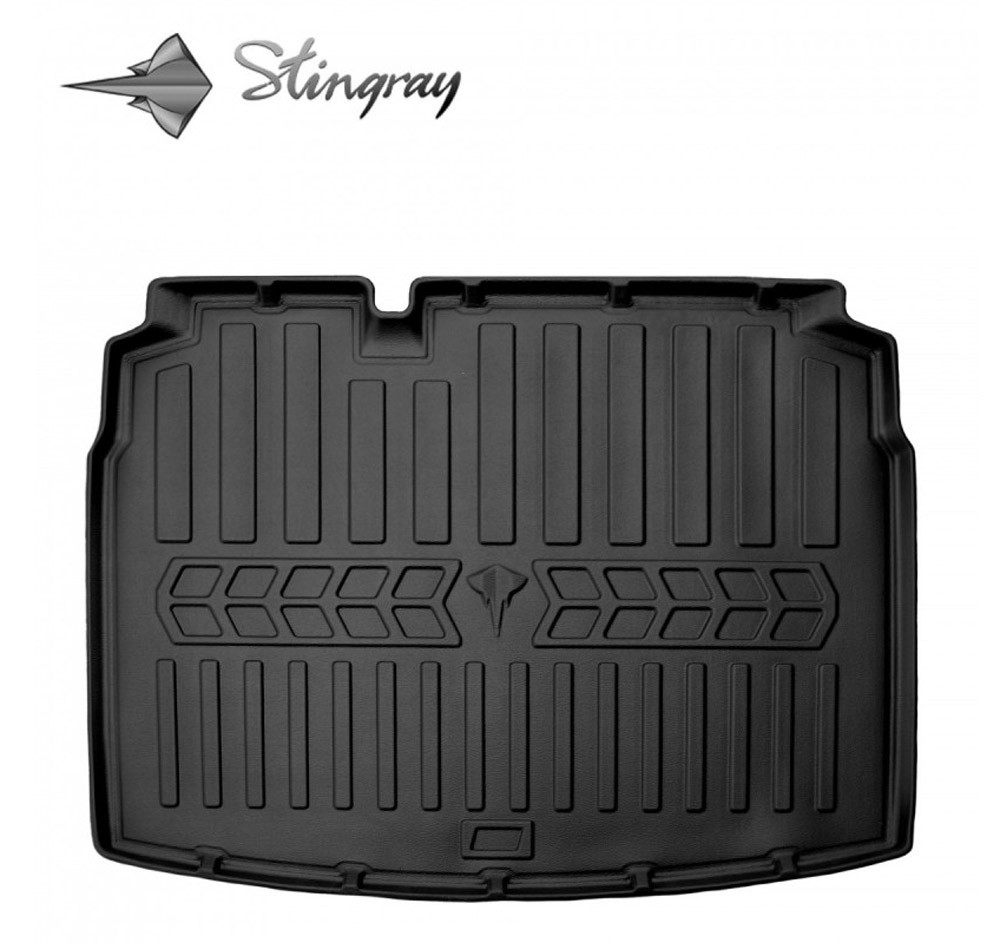 Guminis bagažinės kilimėlis VOLKSWAGEN Golf VI 2008-2012  (hatchback, lower boot) black /6024411