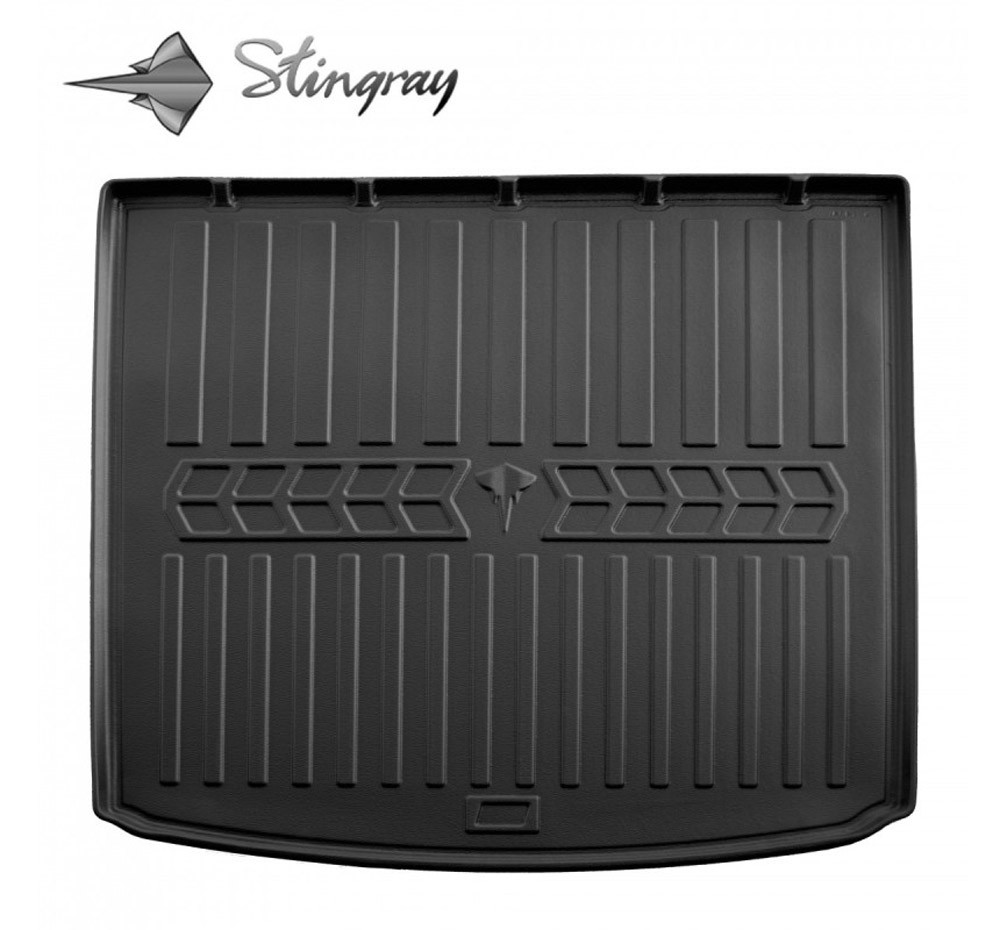 Guminis bagažinės kilimėlis VOLKSWAGEN Touran II 2015+  (upper boot) black /6024341