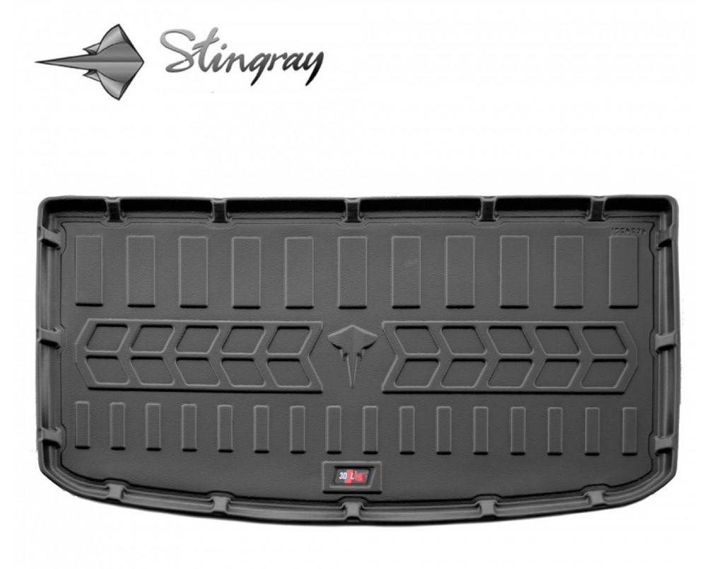 Guminis bagažinės kilimėlis VOLKSWAGEN ID.6 2021+  (7 seats used) black /6024231
