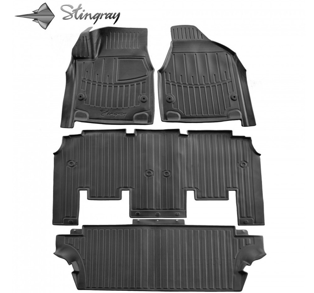 Kilimėliai 3D CHRYSLER Pacifica II RU 2016+, 4 pc. (7 seats) black /5061014