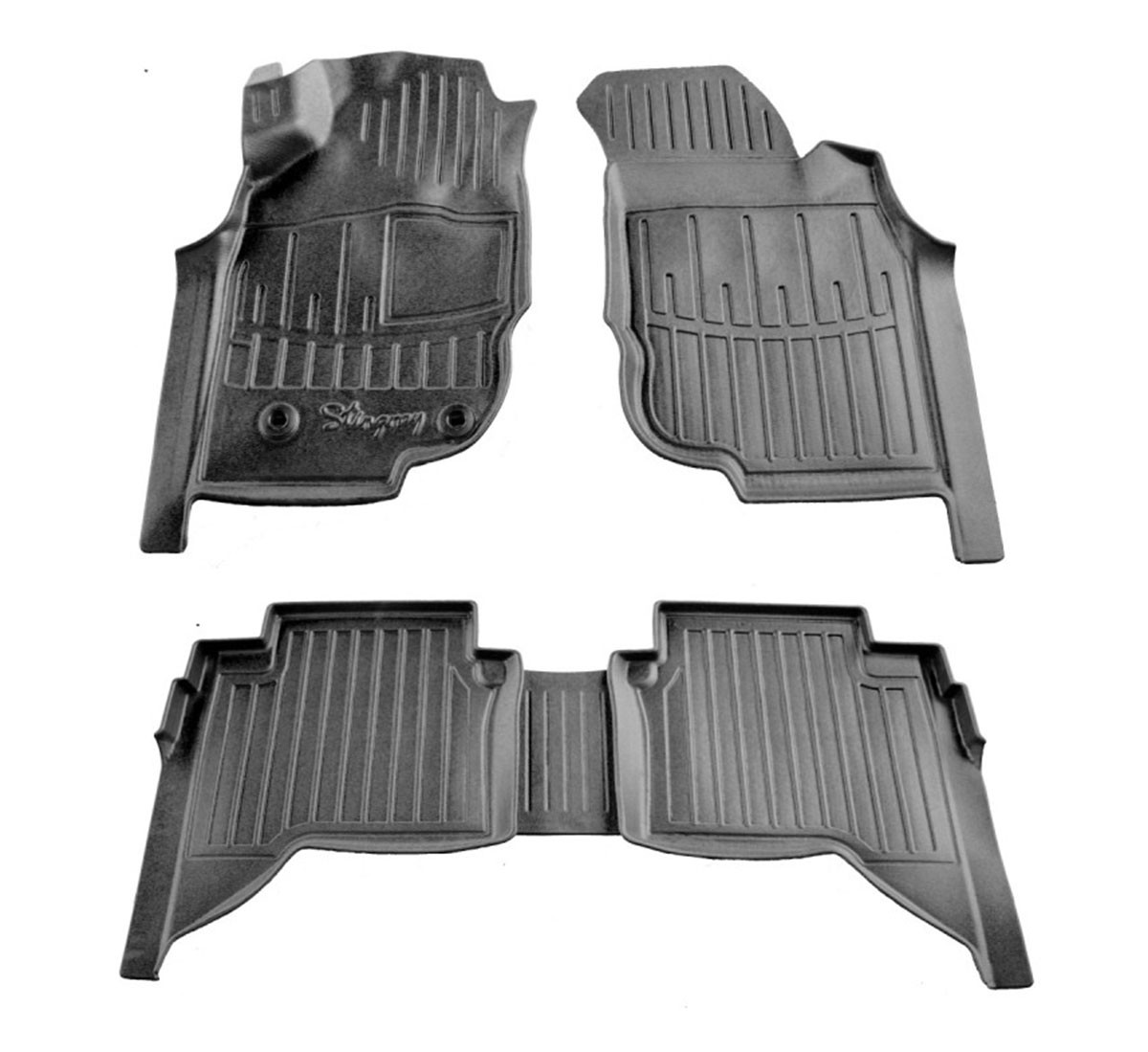 Kilimėliai 3D TOYOTA Hilux VII (Crew Cab) (2004-2015), 5 vnt. juodi /5022475