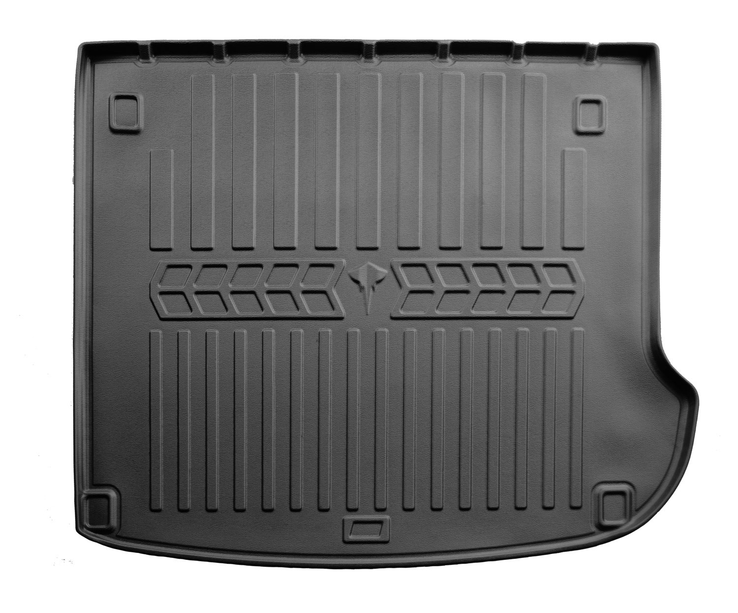 Guminis bagažinės kilimėlis HYUNDAI Santa Fe II CM 2006-2010 (5 iš 7 vietų naudojam.), juodas /6009421