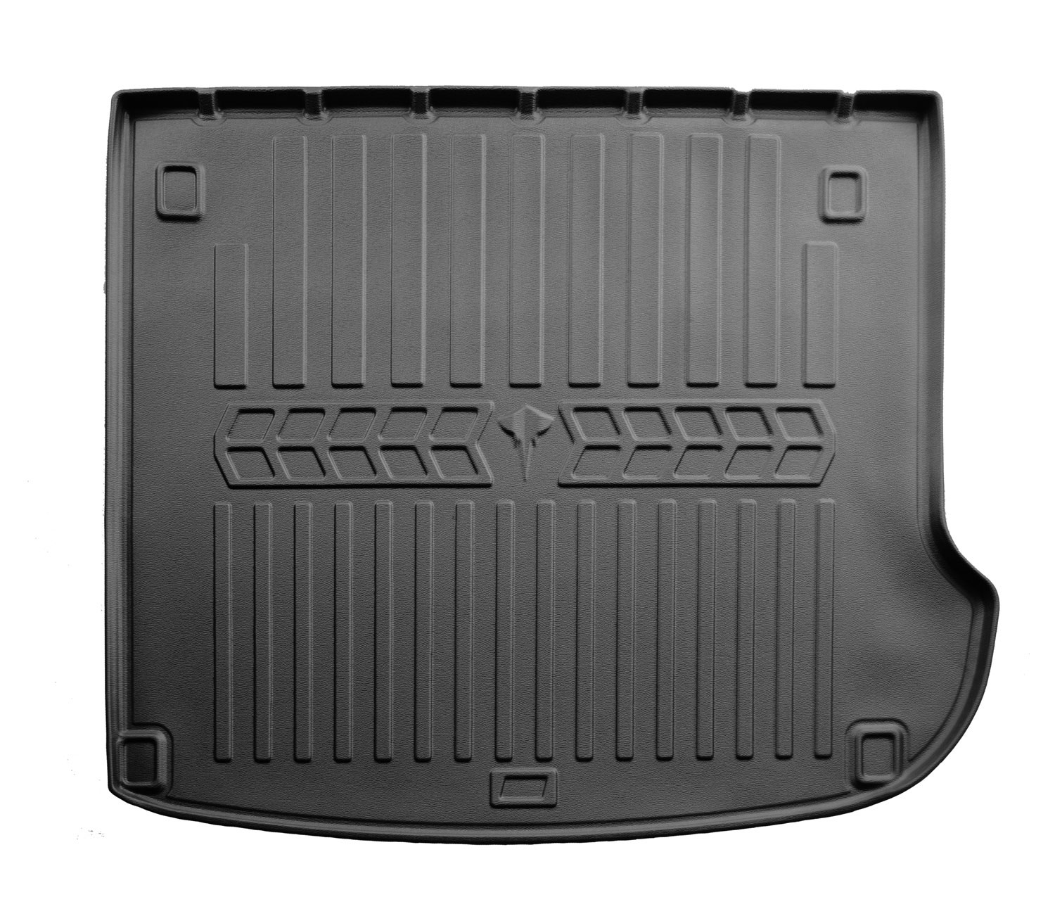 Guminis bagažinės kilimėlis HYUNDAI Santa Fe II CM 2010-2012 (5 iš 7 vietų naudojam.), juodas /6009421