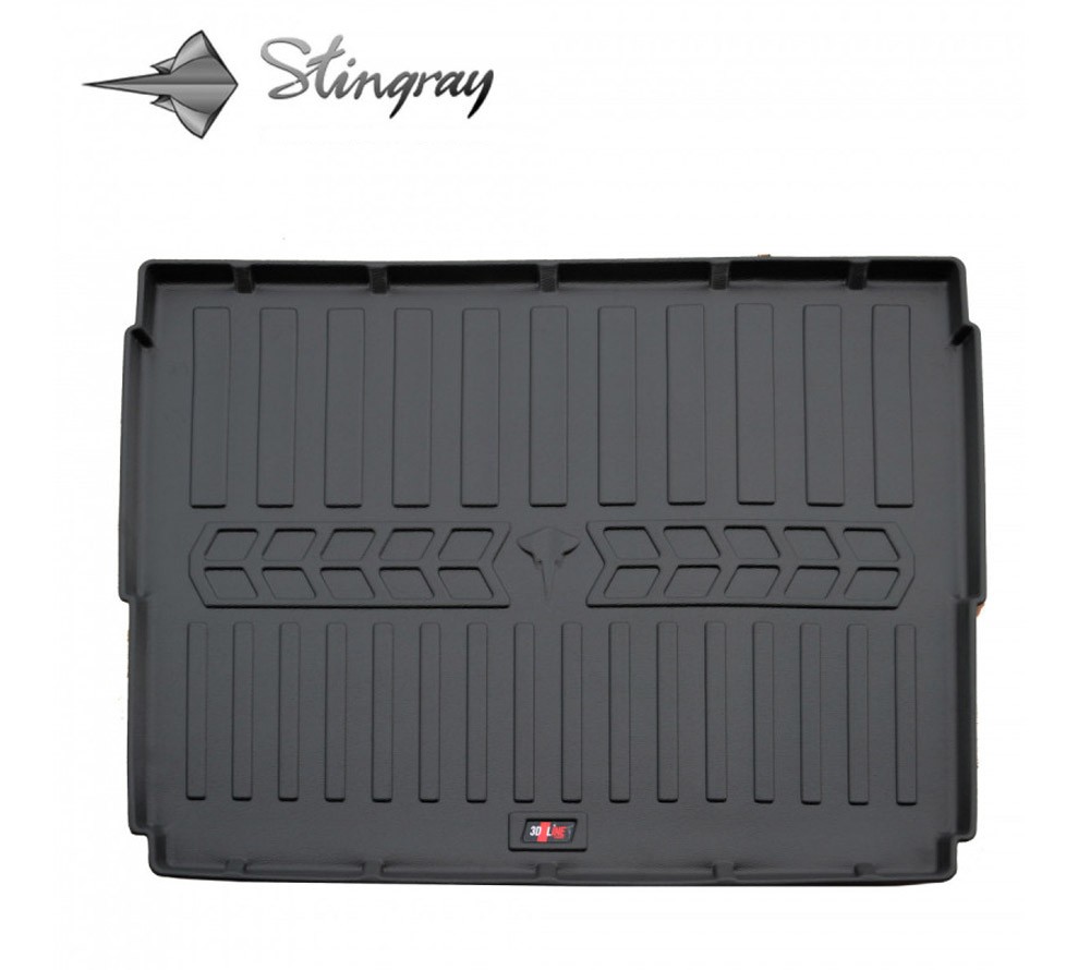Guminis bagažinės kilimėlis PEUGEOT 3008 2008-2016  (lower trunk) black /6016081