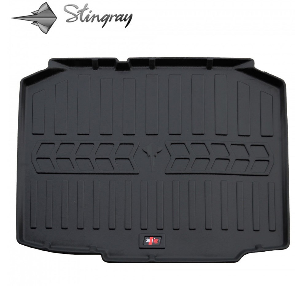 Guminis bagažinės kilimėlis SKODA Fabia II 5J 2007-2014  (hatchback) black /6020141