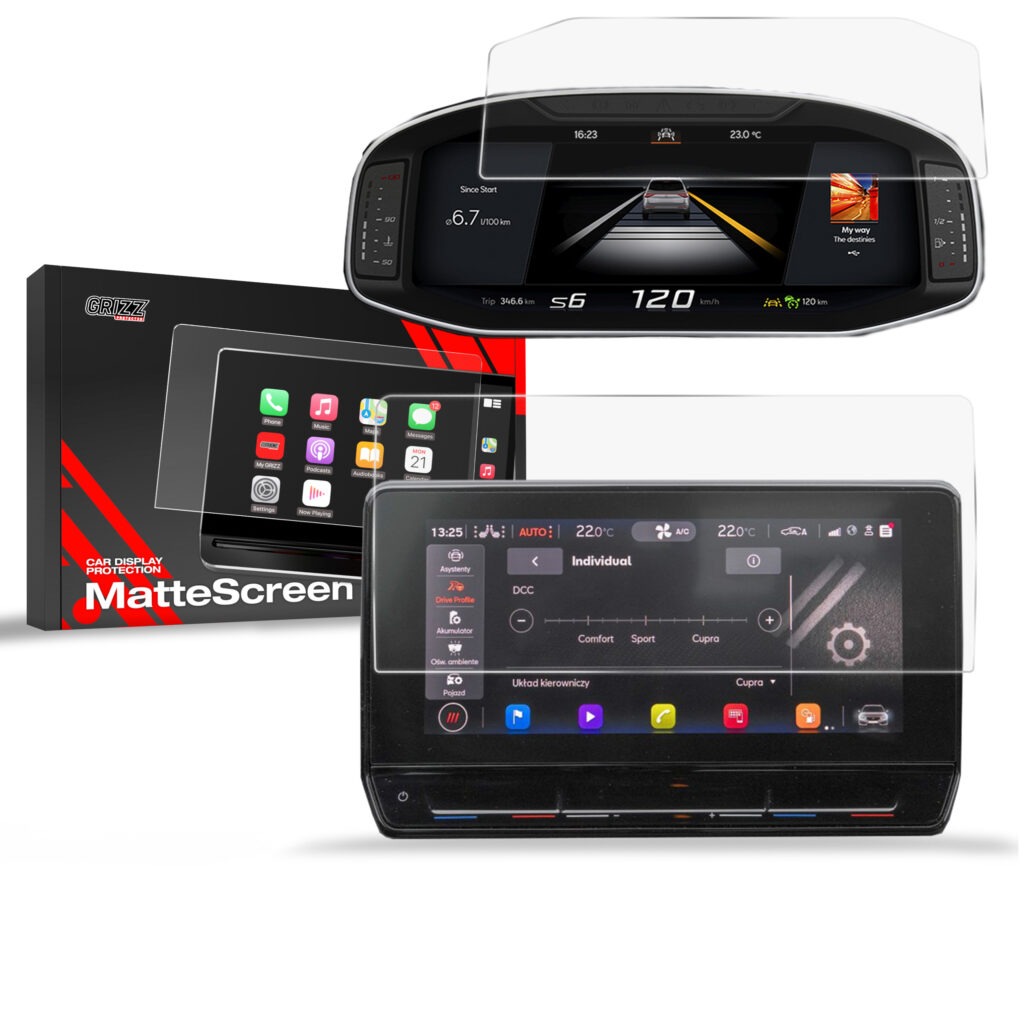 GRIZZ Apsauginė ekrano plėvelė 2in1 - Cupra Formentor 10" (2020-…)
