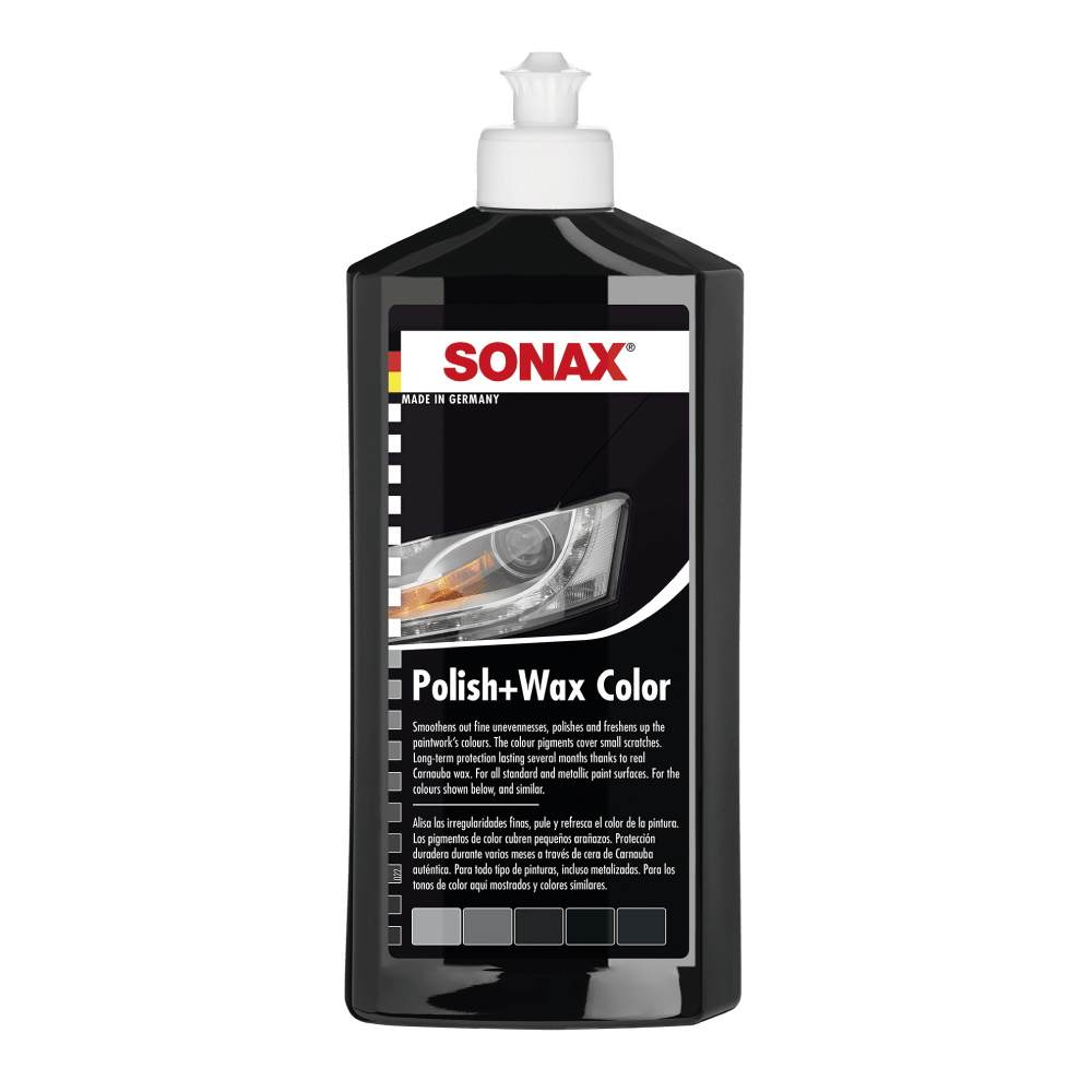 Sonax juodos spalvos polirolis su vašku - Polish&Wax (250 ml.)